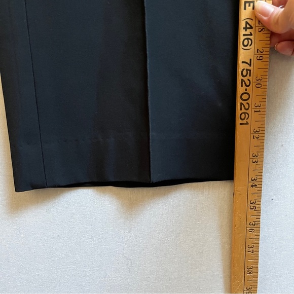 M Siamo Solid Black Ribbed Knit Waist Straight Leg Trouser Pants Sz 6 - Picture 8 of 11
